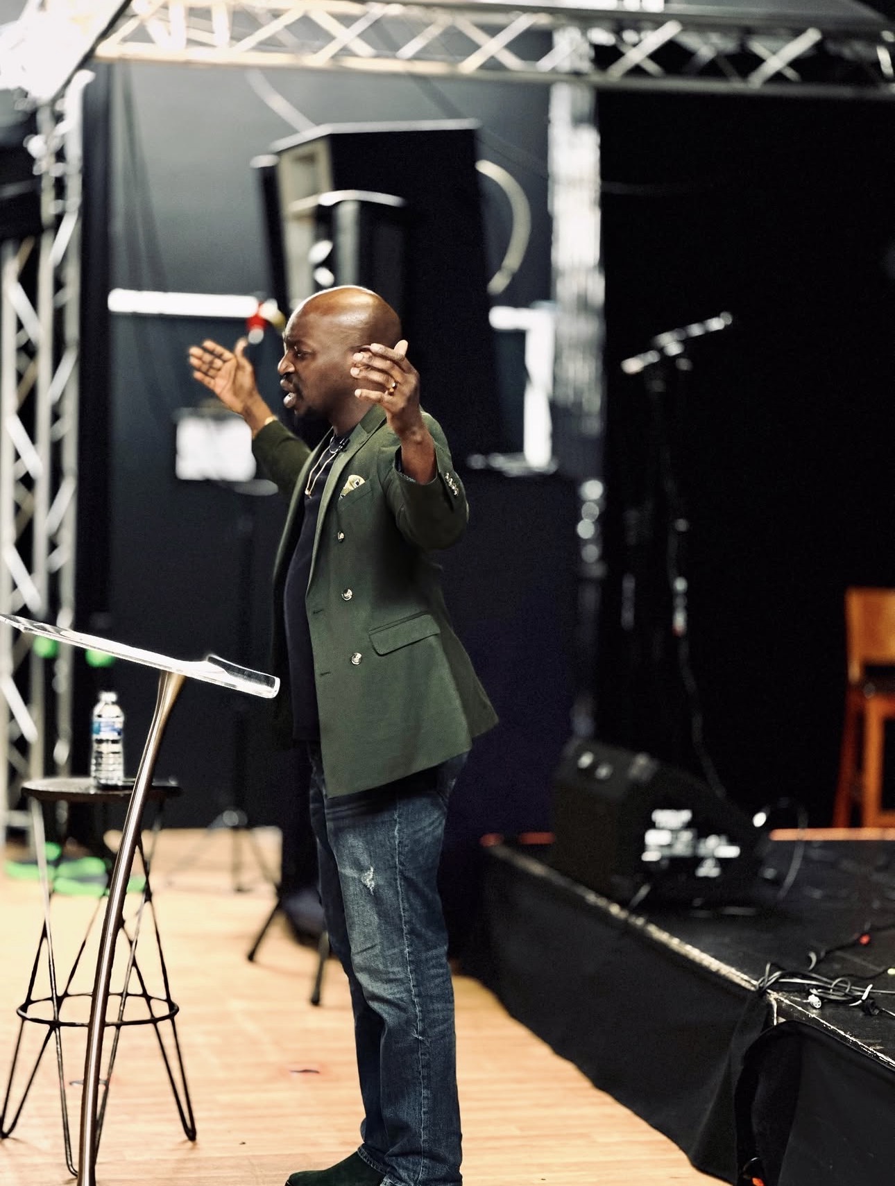Emmanuel Anthony delivering a keynote